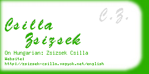 csilla zsizsek business card